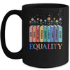 Floral Book Equality Human Rights Social Justice Peace Love Mug | teecentury