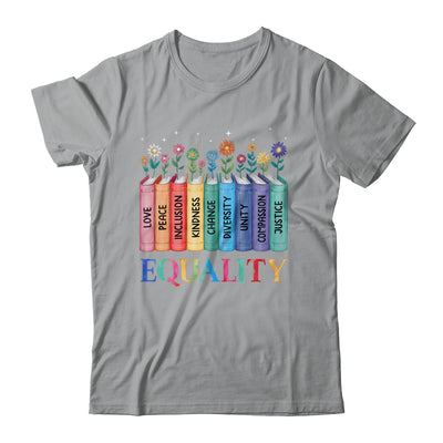 Floral Book Equality Human Rights Social Justice Peace Love Shirt & Hoodie | teecentury