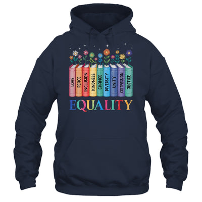 Floral Book Equality Human Rights Social Justice Peace Love Shirt & Hoodie | teecentury