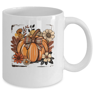 Floral Fall Pumpki Boho Pumpkin Coquette Vintage Autumn Mug | teecentury