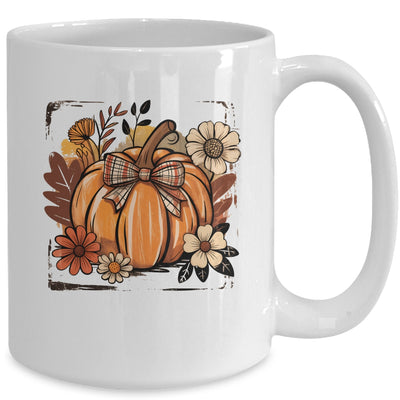 Floral Fall Pumpki Boho Pumpkin Coquette Vintage Autumn Mug | teecentury