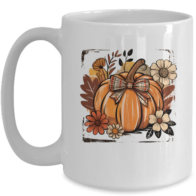 Floral Fall Pumpki Boho Pumpkin Coquette Vintage Autumn Mug | teecentury