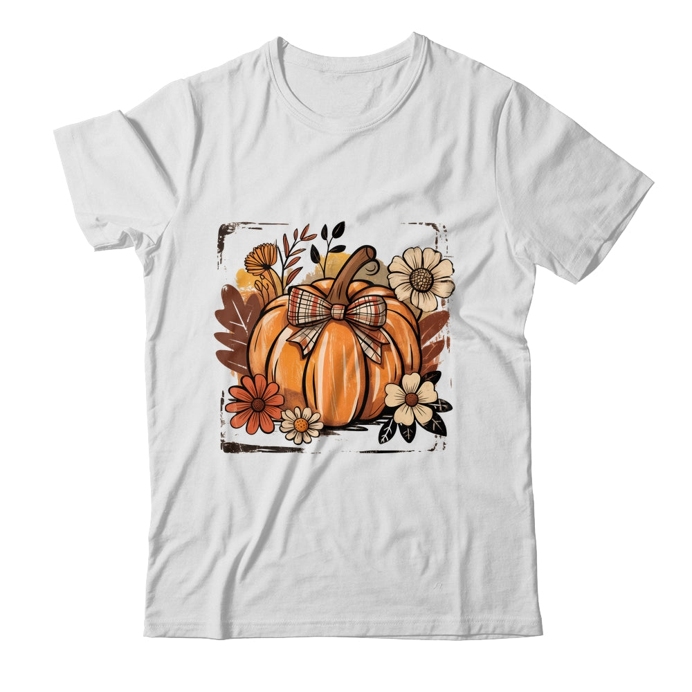 Floral Fall Pumpki Boho Pumpkin Coquette Vintage Autumn Shirt & Sweatshirt | teecentury