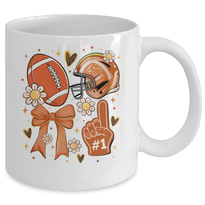 Floral Football Coquette Game Day Football Mama Mom Women Mug | teecentury