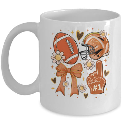 Floral Football Coquette Game Day Football Mama Mom Women Mug | teecentury