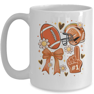 Floral Football Coquette Game Day Football Mama Mom Women Mug | teecentury