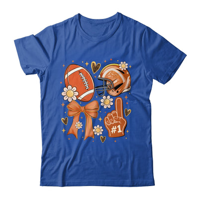Floral Football Coquette Game Day Football Mama Mom Women Shirt & Tank Top | teecentury