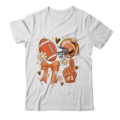 Floral Football Coquette Game Day Football Mama Mom Women Shirt & Tank Top | teecentury