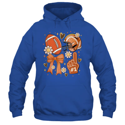 Floral Football Coquette Game Day Football Mama Mom Women Shirt & Tank Top | teecentury