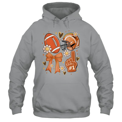 Floral Football Coquette Game Day Football Mama Mom Women Shirt & Tank Top | teecentury