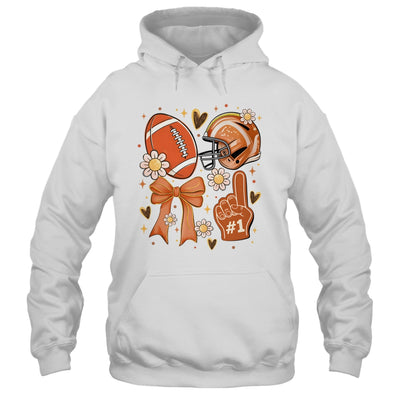 Floral Football Coquette Game Day Football Mama Mom Women Shirt & Tank Top | teecentury