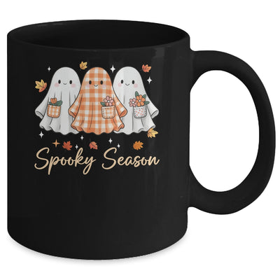 Floral Ghost Patchwork Fall Autumn Spooky Season Halloween Mug | teecentury