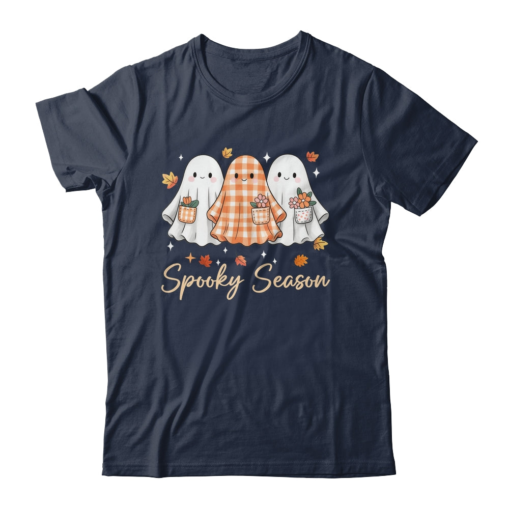 Floral Ghost Patchwork Fall Autumn Spooky Season Halloween Shirt & Sweatshirt | teecentury