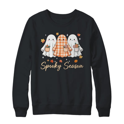 Floral Ghost Patchwork Fall Autumn Spooky Season Halloween Shirt & Sweatshirt | teecentury
