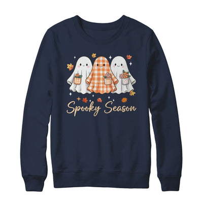 Floral Ghost Patchwork Fall Autumn Spooky Season Halloween Shirt & Sweatshirt | teecentury