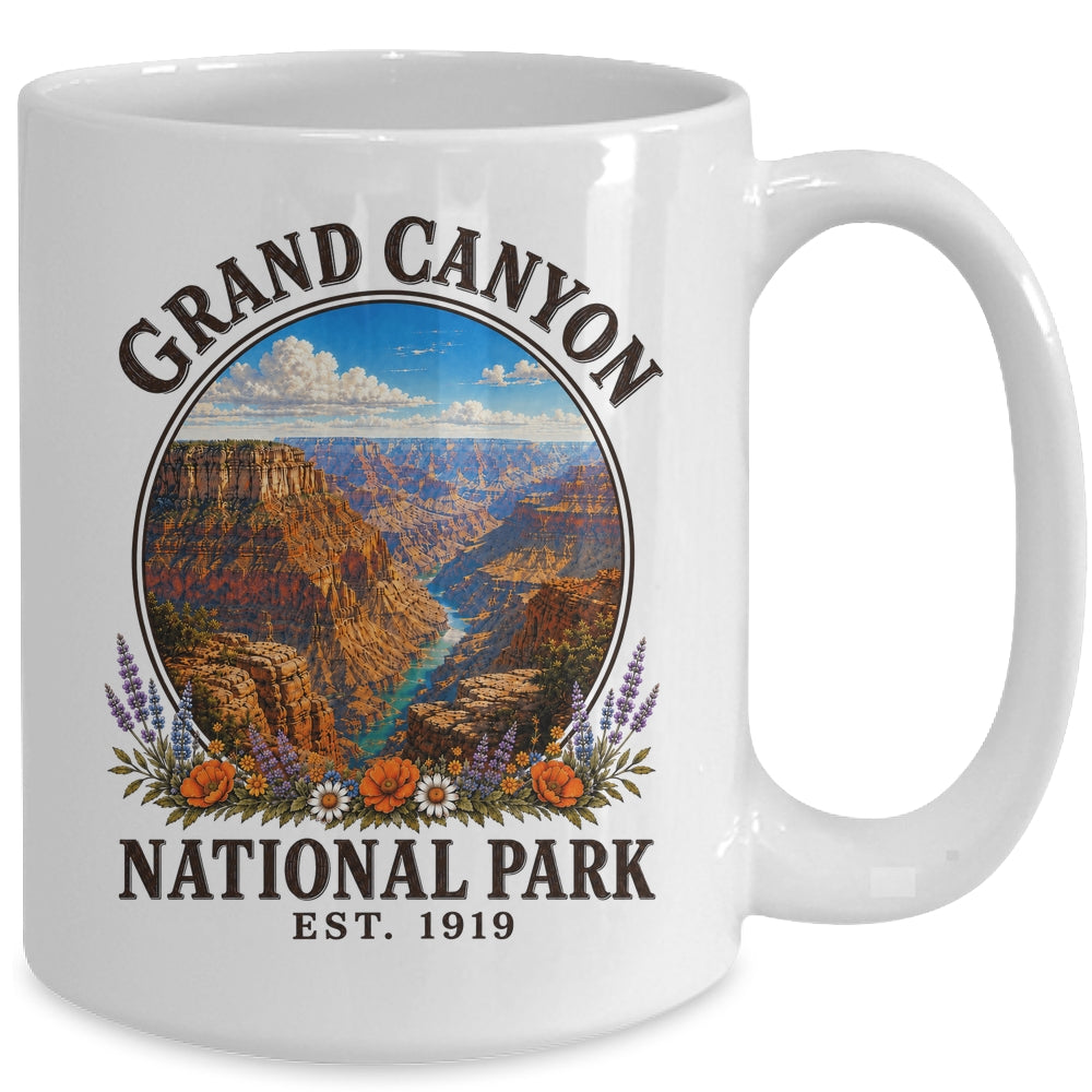 Floral Grand Canyon National Park Hiking Camping Outdoor Mug | teecentury