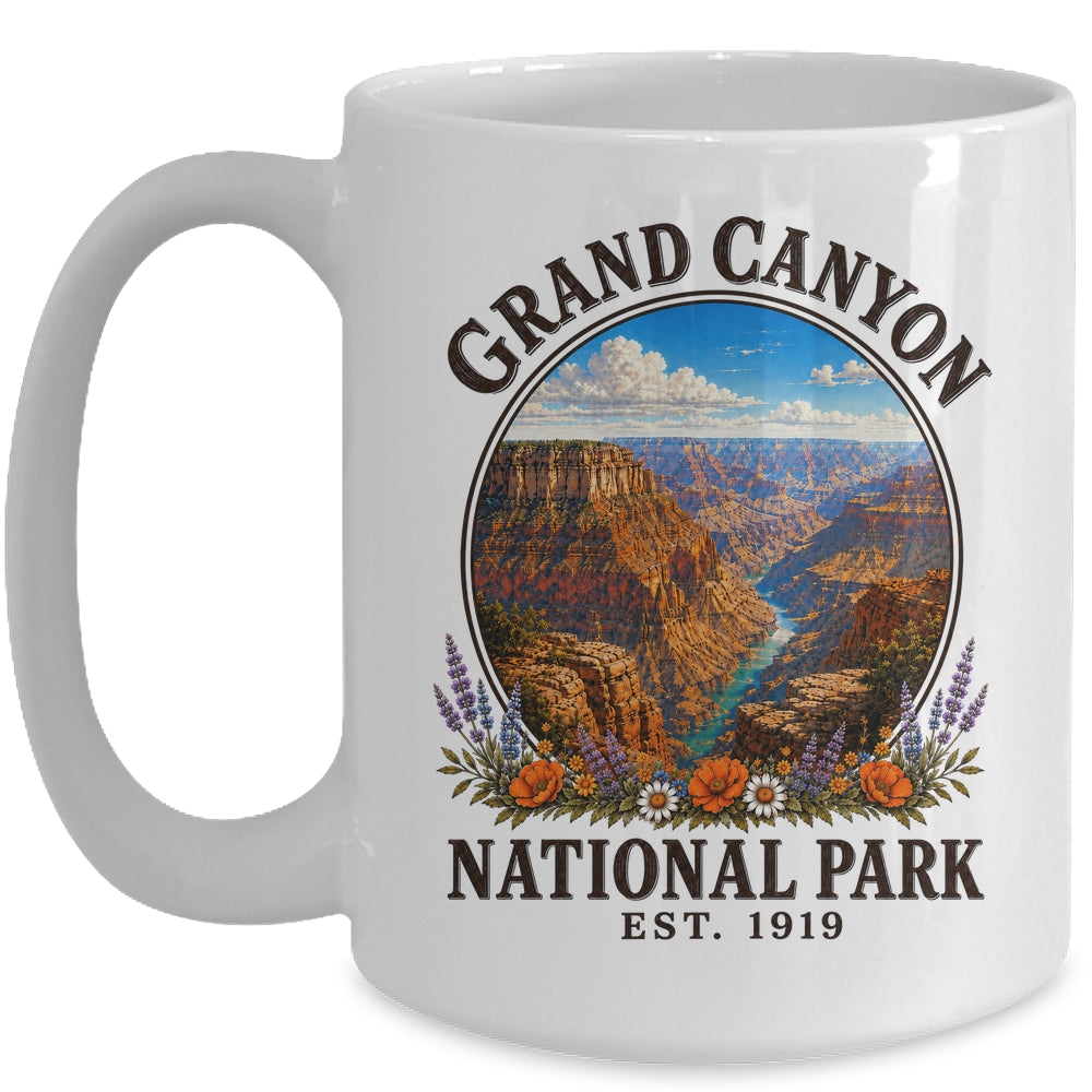 Floral Grand Canyon National Park Hiking Camping Outdoor Mug | teecentury