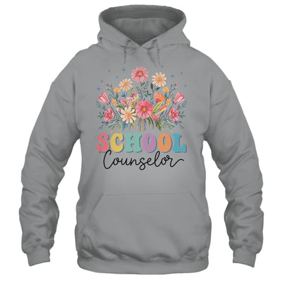 Floral Groovy Wildflower School Counselor Staff Women Retro Shirt & Tank Top | teecentury