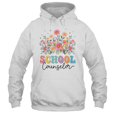 Floral Groovy Wildflower School Counselor Staff Women Retro Shirt & Tank Top | teecentury