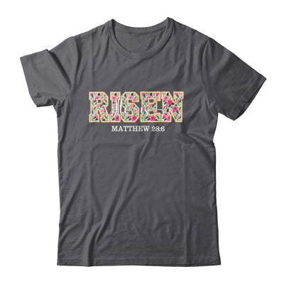 Floral He Is Risen Matthew 28:6 Vintage Easter Christian Shirt & Hoodie | teecentury