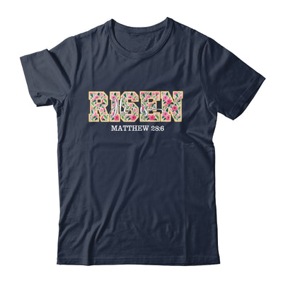 Floral He Is Risen Matthew 28:6 Vintage Easter Christian Shirt & Hoodie | teecentury