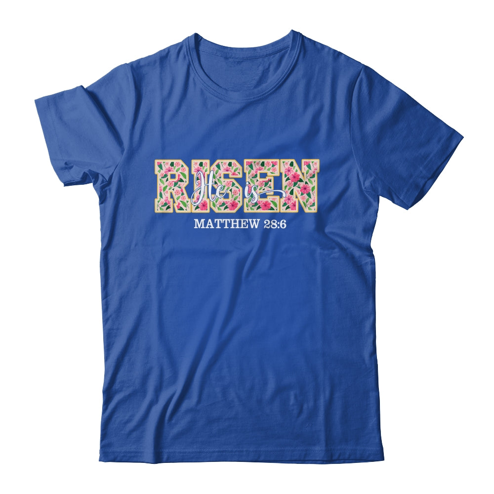 Floral He Is Risen Matthew 28:6 Vintage Easter Christian Shirt & Hoodie | teecentury
