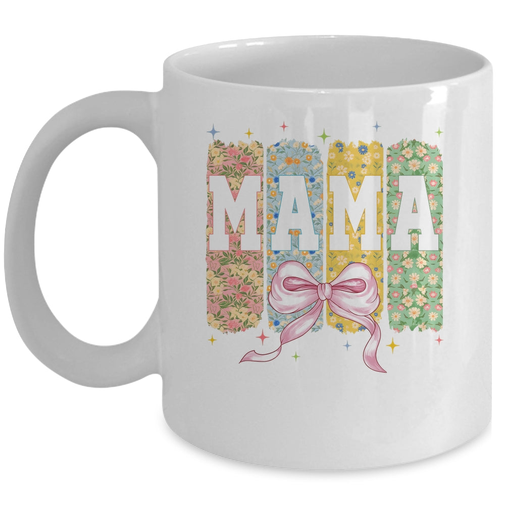 Floral Mama Coquette Bow Mothers Day Mama Floral Spring Boho Mug | teecentury