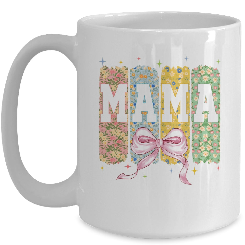 Floral Mama Coquette Bow Mothers Day Mama Floral Spring Boho Mug | teecentury