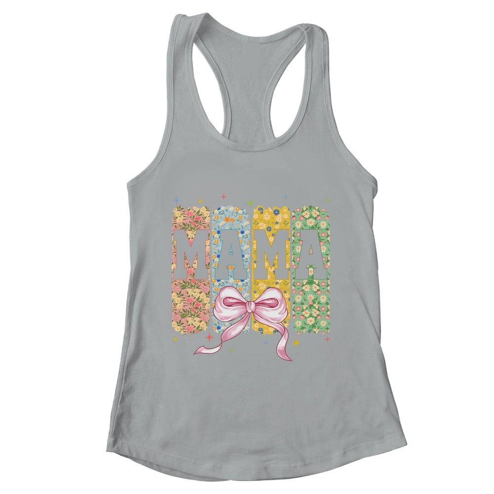 Floral Mama Coquette Bow Mothers Day Mama Floral Spring Boho Shirt & Tank Top | teecentury