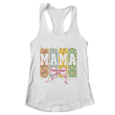 Floral Mama Coquette Bow Mothers Day Mama Floral Spring Boho Shirt & Tank Top | teecentury