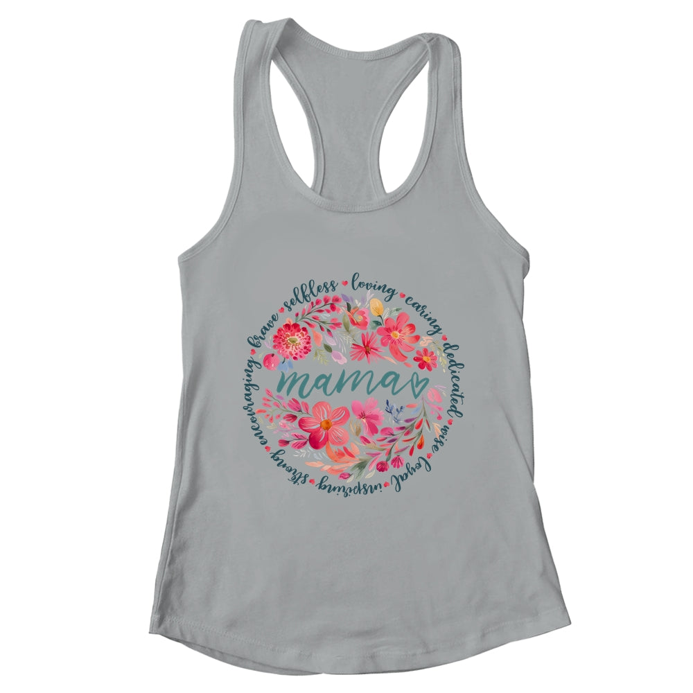 Floral Mama Mothers Day Gardener Cute Mama Flowers Shirt & Tank Top | teecentury