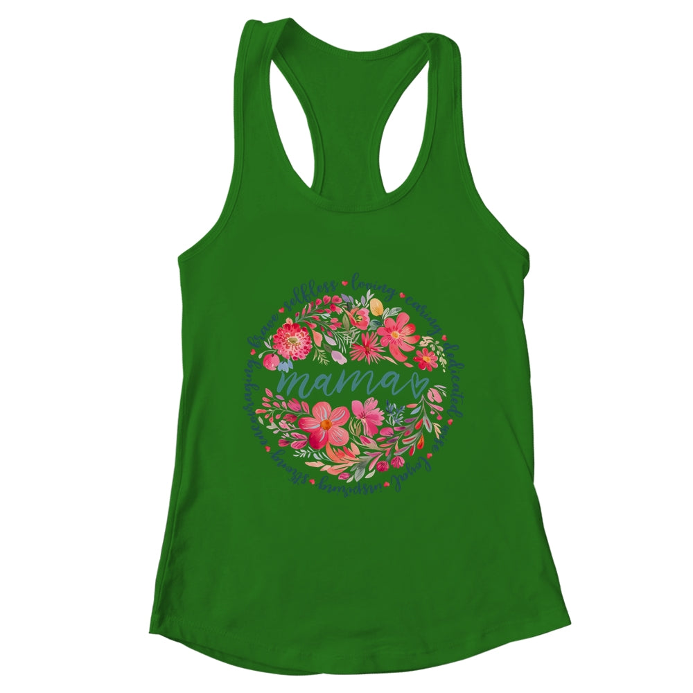 Floral Mama Mothers Day Gardener Cute Mama Flowers Shirt & Tank Top | teecentury