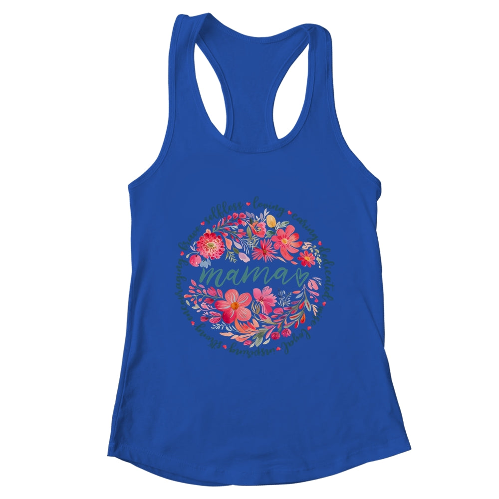 Floral Mama Mothers Day Gardener Cute Mama Flowers Shirt & Tank Top | teecentury