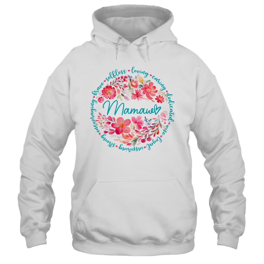 Floral Mamaw Mothers Day Gardener Cute Wildflowers Women Shirt