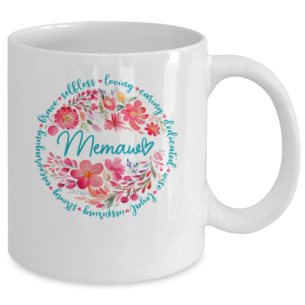 Floral Memaw Mothers Day Gardener Cute Wildflowers Women Mug | teecentury