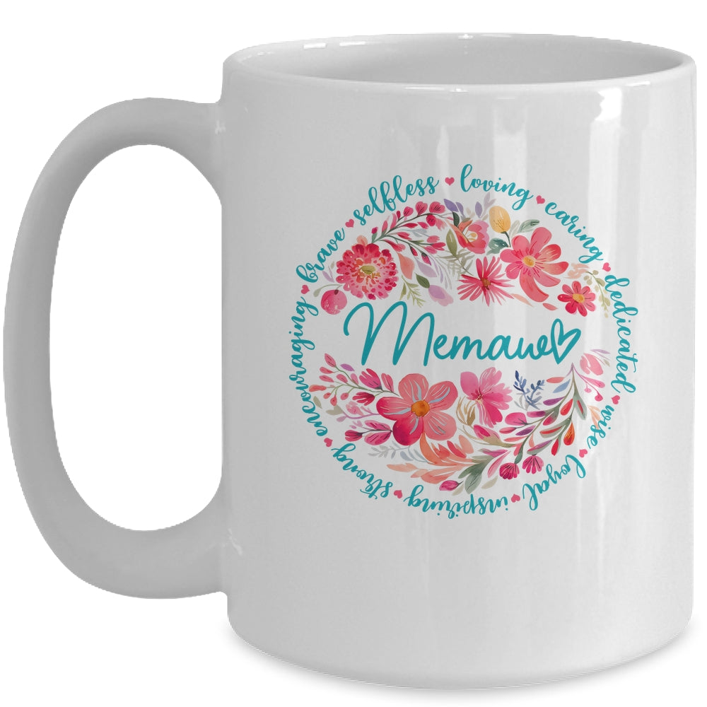 Floral Memaw Mothers Day Gardener Cute Wildflowers Women Mug | teecentury