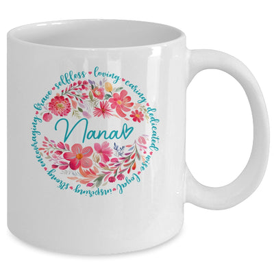 Floral Nana Mothers Day Gardener Cute Wildflowers Women Mug | teecentury