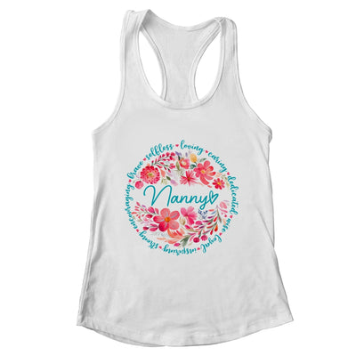 Floral Nanny Mothers Day Gardener Cute Wildflowers Women Shirt & Tank Top | teecentury