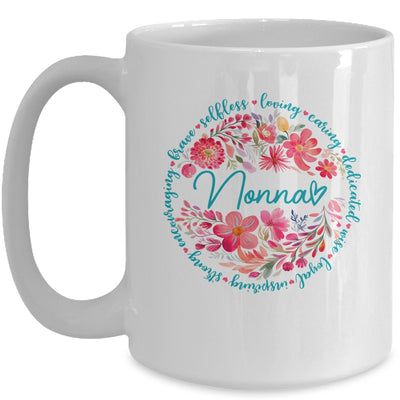 Floral Nonna Mothers Day Gardener Cute Wildflowers Women Mug | teecentury