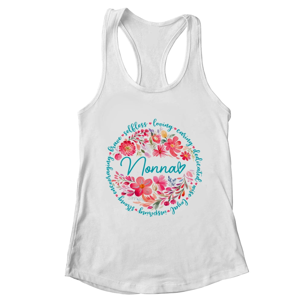 Floral Nonna Mothers Day Gardener Cute Wildflowers Women Shirt & Tank Top | teecentury