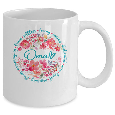 Floral Oma Mothers Day Gardener Cute Wildflowers Women Mug | teecentury