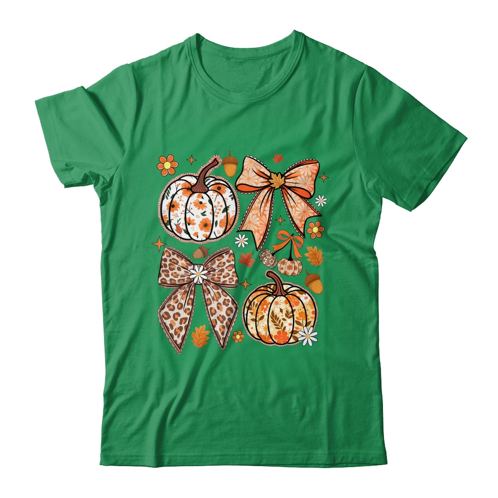 Floral Pumpkin Floral Coquette Fall Pumpkin Autumn Girly Shirt & Sweatshirt | teecentury