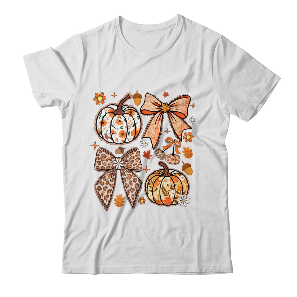 Floral Pumpkin Floral Coquette Fall Pumpkin Autumn Girly Shirt & Sweatshirt | teecentury
