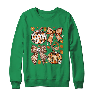 Floral Pumpkin Floral Coquette Fall Pumpkin Autumn Girly Shirt & Sweatshirt | teecentury