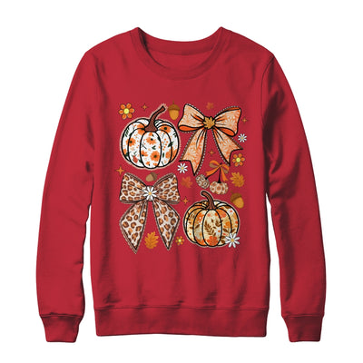 Floral Pumpkin Floral Coquette Fall Pumpkin Autumn Girly Shirt & Sweatshirt | teecentury