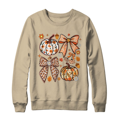 Floral Pumpkin Floral Coquette Fall Pumpkin Autumn Girly Shirt & Sweatshirt | teecentury