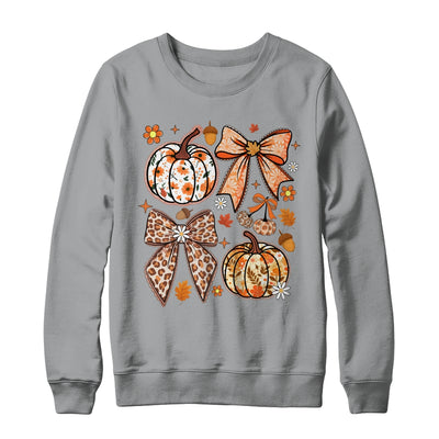 Floral Pumpkin Floral Coquette Fall Pumpkin Autumn Girly Shirt & Sweatshirt | teecentury