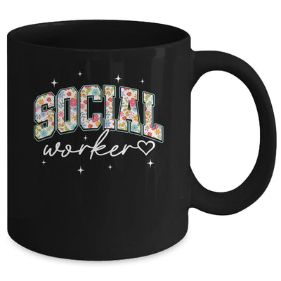 Floral Social Worker Flower Floral School Counselor Mug | teecentury