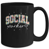 Floral Social Worker Flower Floral School Counselor Mug | teecentury