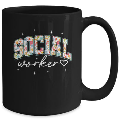 Floral Social Worker Flower Floral School Counselor Mug | teecentury